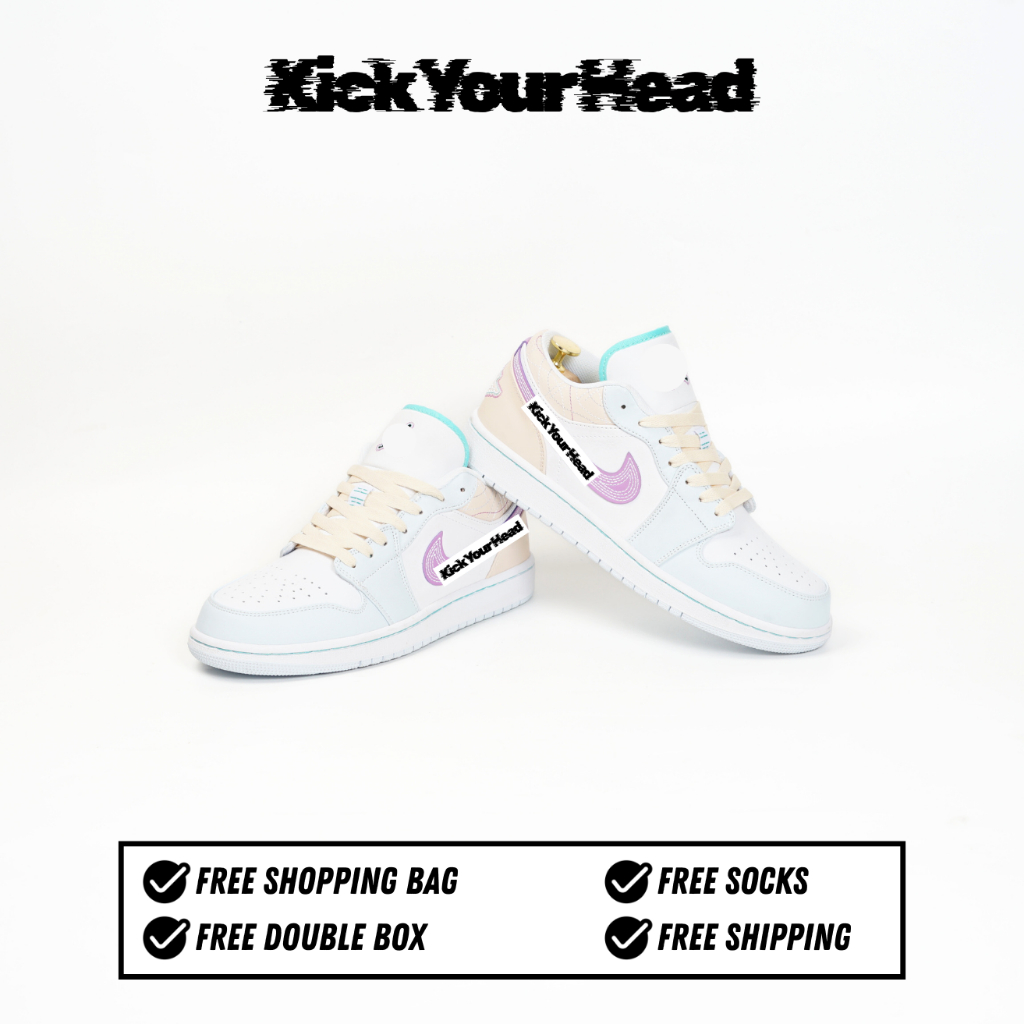 Sneakers Women's AJ1 Low Sky Purple & All C0LLECTI0N 100% Bnib 37-40