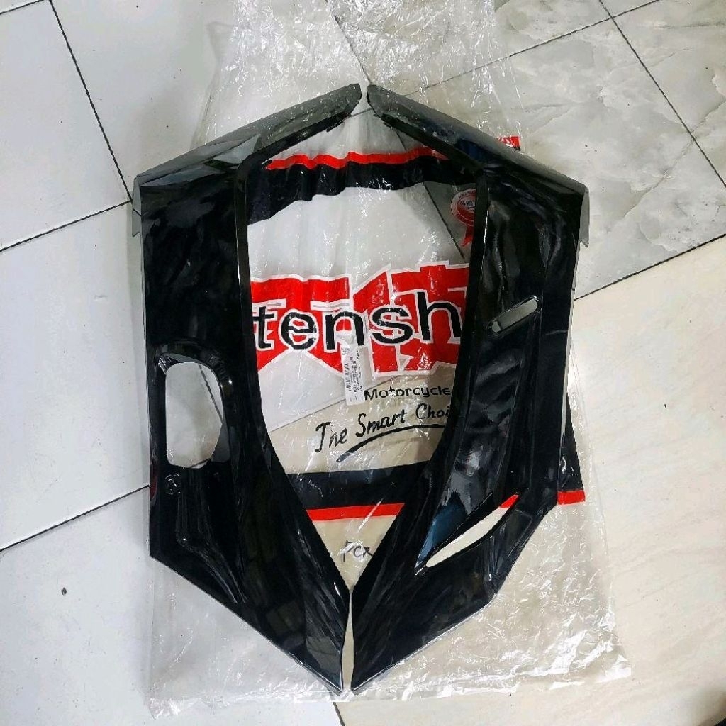 Cover Under Side/Fottres Bawah Samping Pcx 150 2018 2020 Hitam Putih MerahDoff