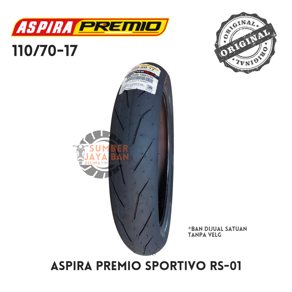 Aspira Sportivo RS 01 Soft Compound 110/70-17 Ring 17 110/70 Tubbles Tubeless