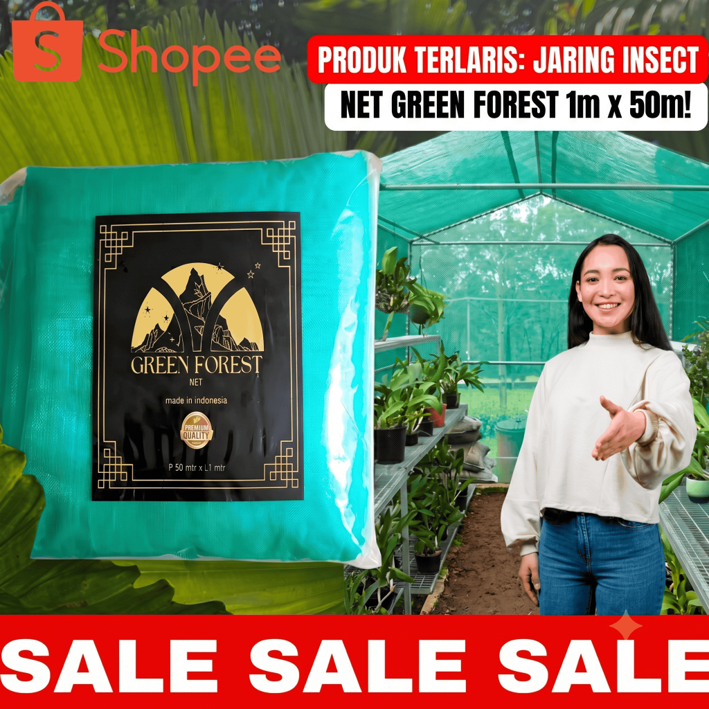 Jaring Insect Net 1 Roll Murah - Kasa Nilon Pengaman Kebun & Greenhouse