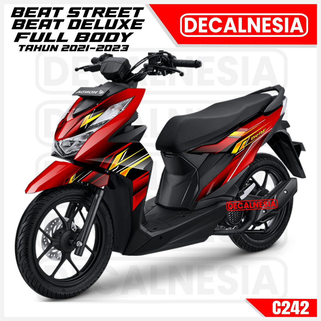 Decal Stiker Beat Street 2021 2022 2023 Full Body Stiker Beat Deluxe Motor Modif Sticker Variasi Aks