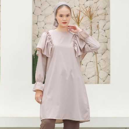 DYA_ID - Atasan Tunik Ruffles Lengan Kerut LAYA TUNIC