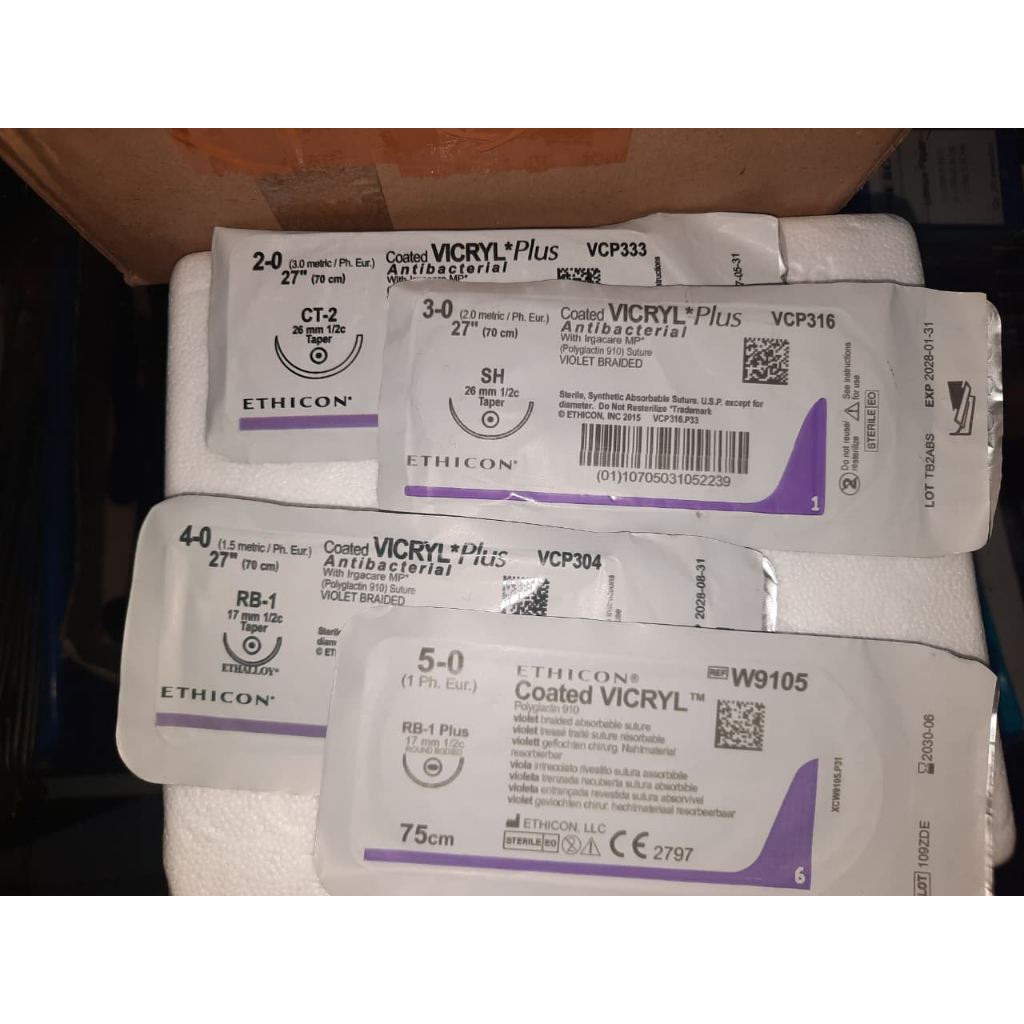 Benang Vicryl with Cutting Ethicon - Satuan