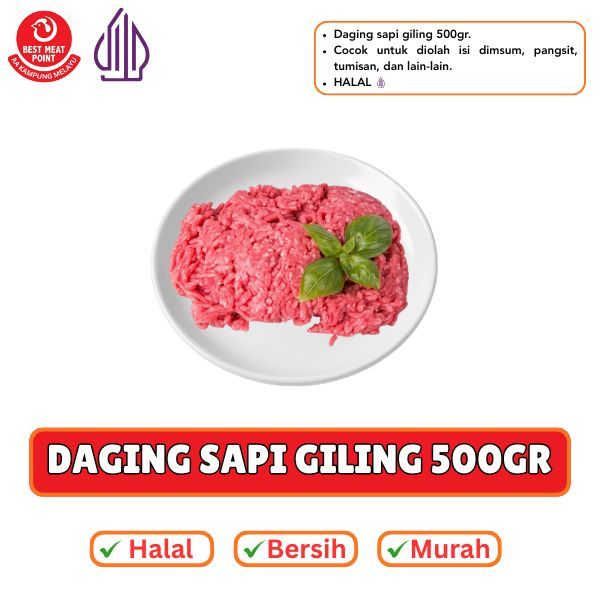 DAGING GILING 500GR | DAGING SAPI GILING 500GR | DAGING SAPI GILING FROZEN/BEKU 500GR