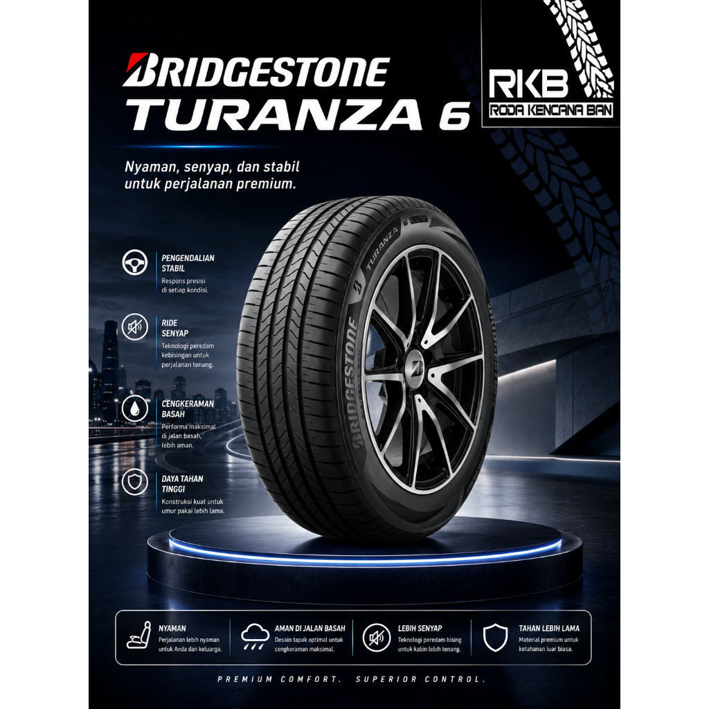 Ban Bridgestone Turanza 6 185/65 R15 - Ban Mobil