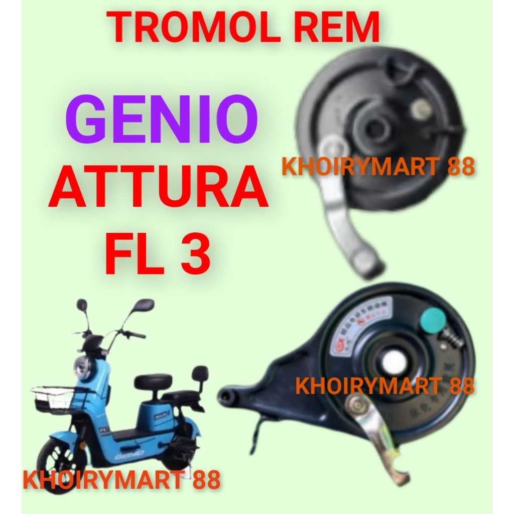 tromol rem genio attura fl3 rumah kampas rem sepeda listrik genio attura fl3