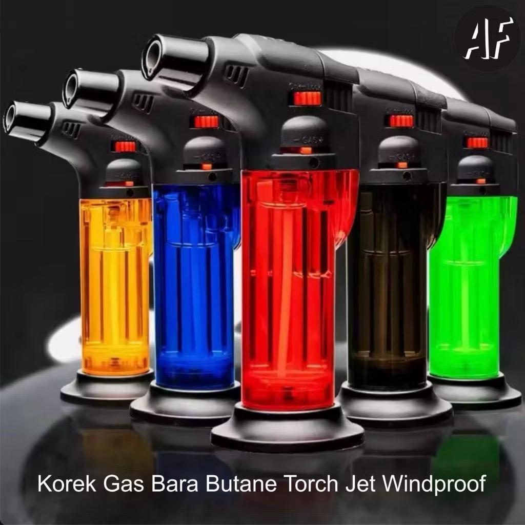 Torch Jet Korek Api Gas Besar Windproof Torch Gun Bonus Stand Firetric korek Api Tinggal Pakai