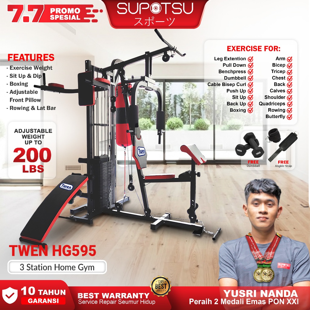 TWEN Home Gym HG595 Twen Homegym 3 Sisi