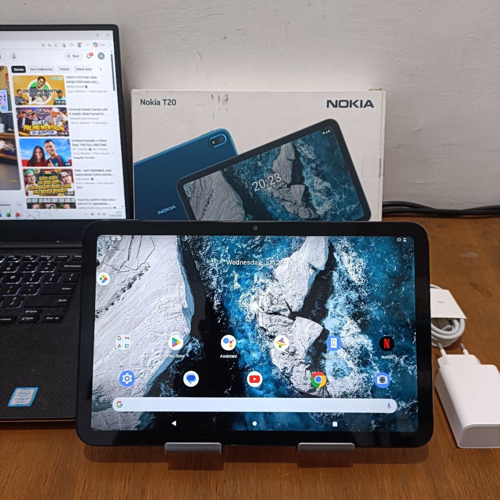 Tablet Nokia T20 4/64 TA-1392 Wifi Second Mulus Lengkap Siap Pakai