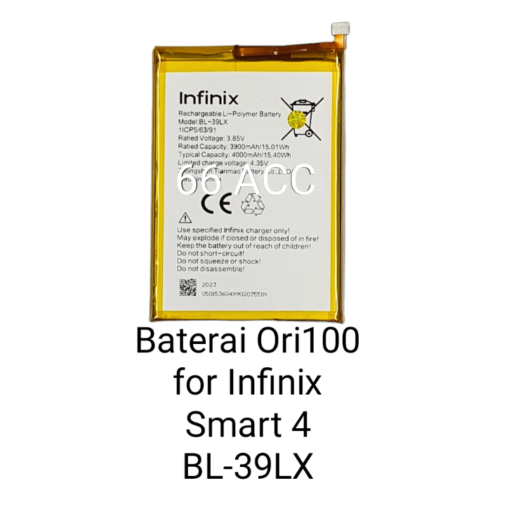 Baterai Ori100 for Infinix Smart 4 / BL-39LX / BL39LX
