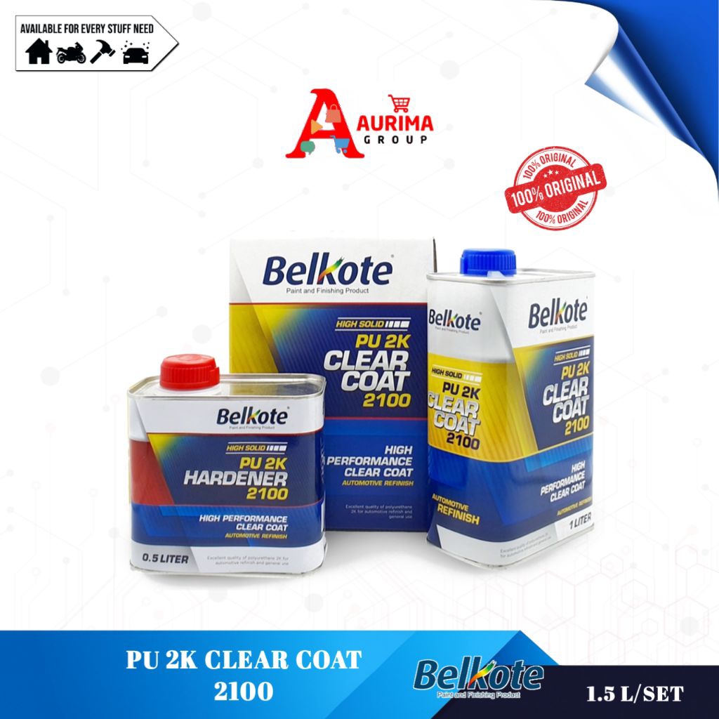 BELKOTE PU 2K CLEAR COAT HS 2100 (PERNIS MOTOR / VARNISH MOBIL / CAT MOBIL) ORIGINAL BELKOTE