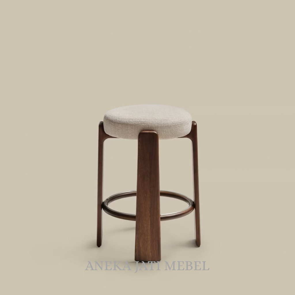Puff Stool Kayu Jati Stool Bar Chair Kursi Bar Cafe jati Kursi Resort Hotel Terbaru Termurah Kekinia
