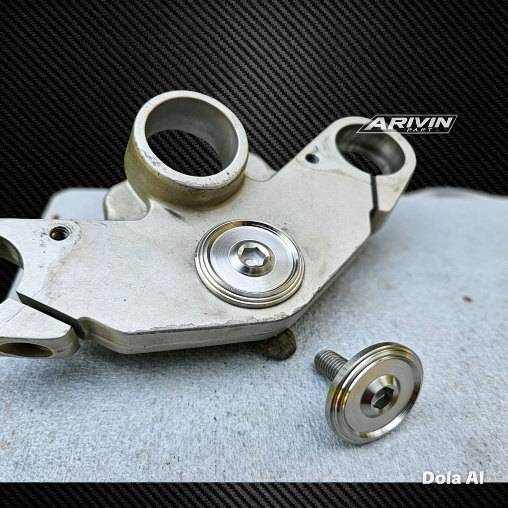 ring manisan baut komstir T segitiga atas stainless stenlis universal Ninja vixion RX king dll baut 