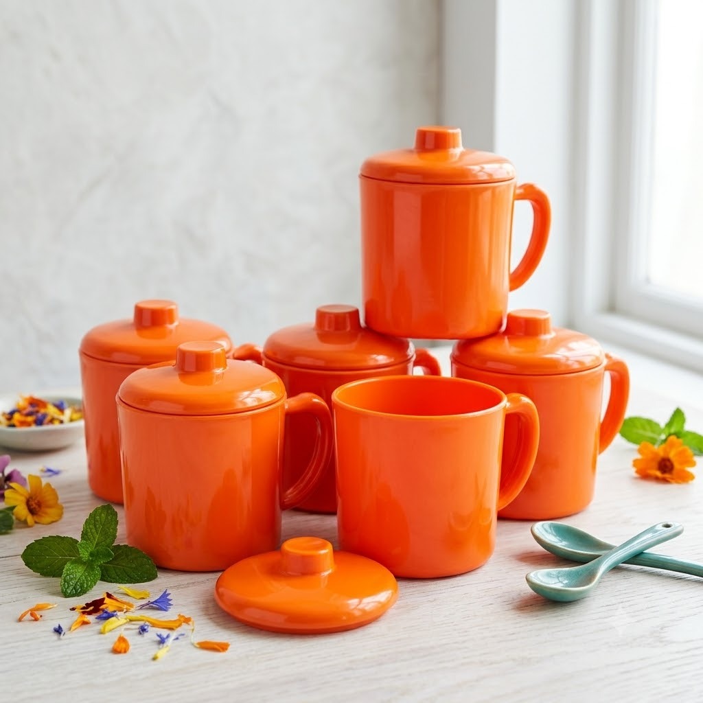 gelas mug melamin - mug tutup - mug melamin - gelas dengan tutup