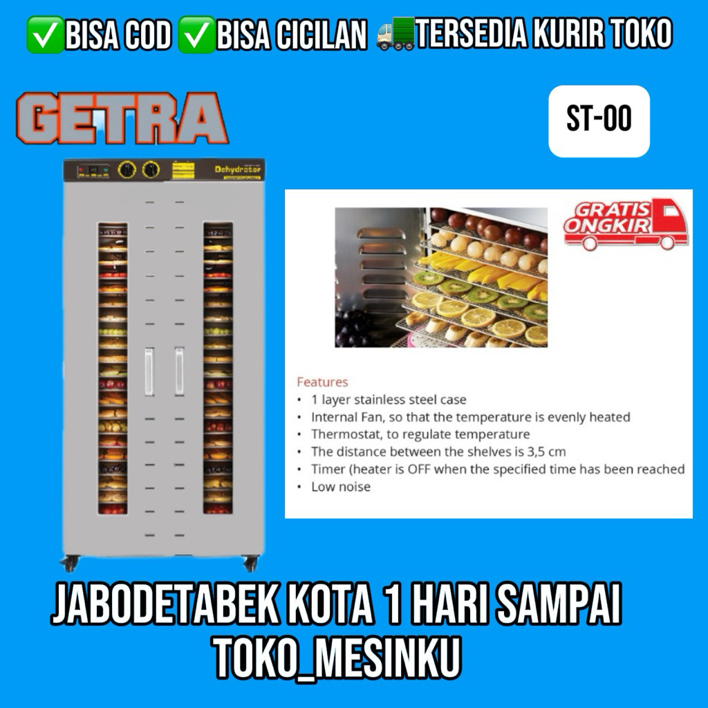 FOOD DEHYDRATOR GETRA ST-00 MESIN PENGERING MAKANAN/BUAH/SAYUR/IKAN