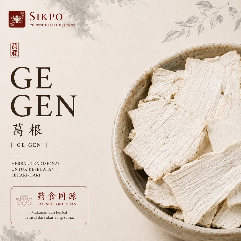 SIKPO Ge Gen Premium Grade Kudzu Root | Pueraria Root Herbal China | Bahan Sup & Minuman Herbal Trad