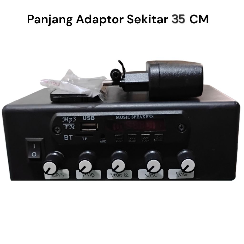 Mp3 Bluetooth Karaoke Plus Tone Control Subwoofer Bonus Adaptor 12V 35 CM