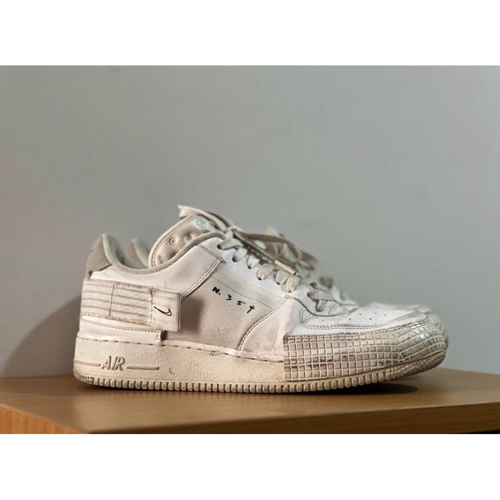 NIKE AIR FORCE 1 N354 - ALL WHITE (NO BOX, USED)