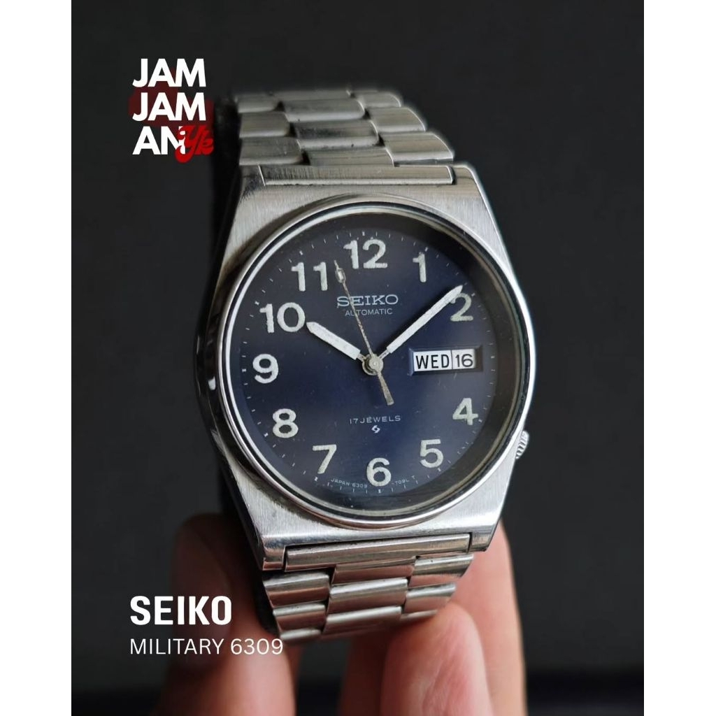 Seiko Military Vintage Blue Dial Automatic 6309