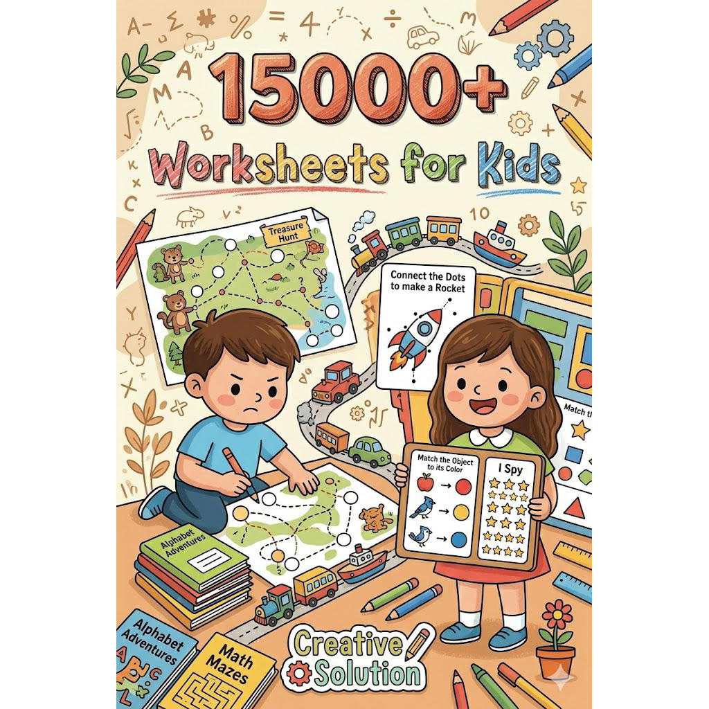 15000+ Worksheet Anak PDF Printable | Belajar, Mewarnai, Matematika & Aktivitas Edukasi produk digit