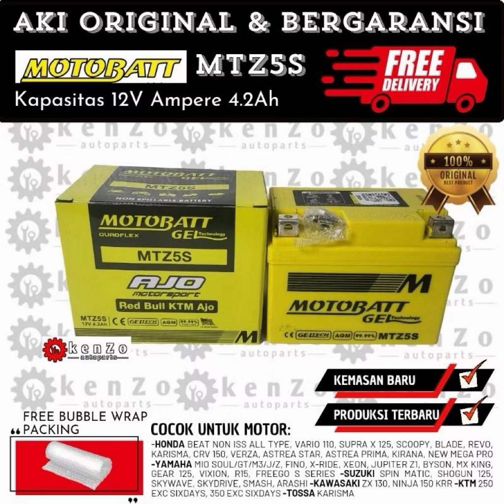 Aki Motor Motobatt Gel