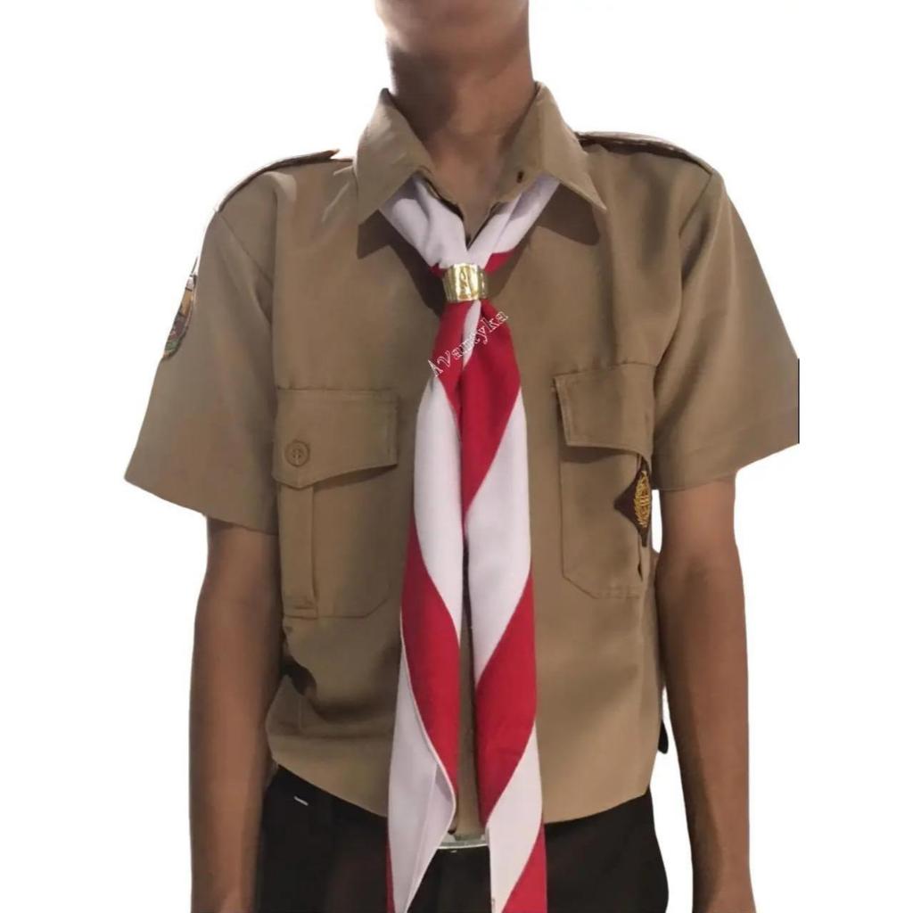 Kemeja Seragam Pramuka Kain Laricci Tebal & Nyaman untuk Siswa SMP SMA Guru Pembina Pramuka Fashion