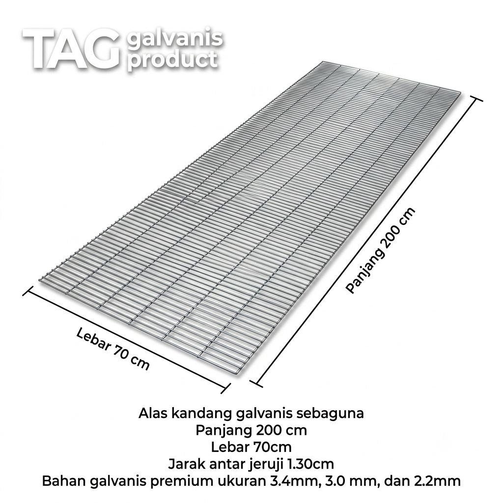 ALAS KANDANG GALVANIS SERBAGUNA JERUJI 1,3 CM