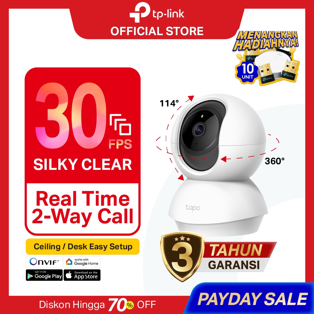 TP-Link | Tapo TC70 TC60 C100 C200 C310 | 1080P Kamera CCTV | PTZ IP WiFi Camera | HD | Indoor | Sec
