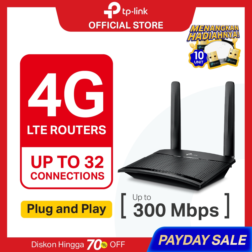 TP-Link TL-MR100 | 300 Mbps 4G WiFi Modem | LTE Router | All Operator | SIM Card | MR105 MR6400