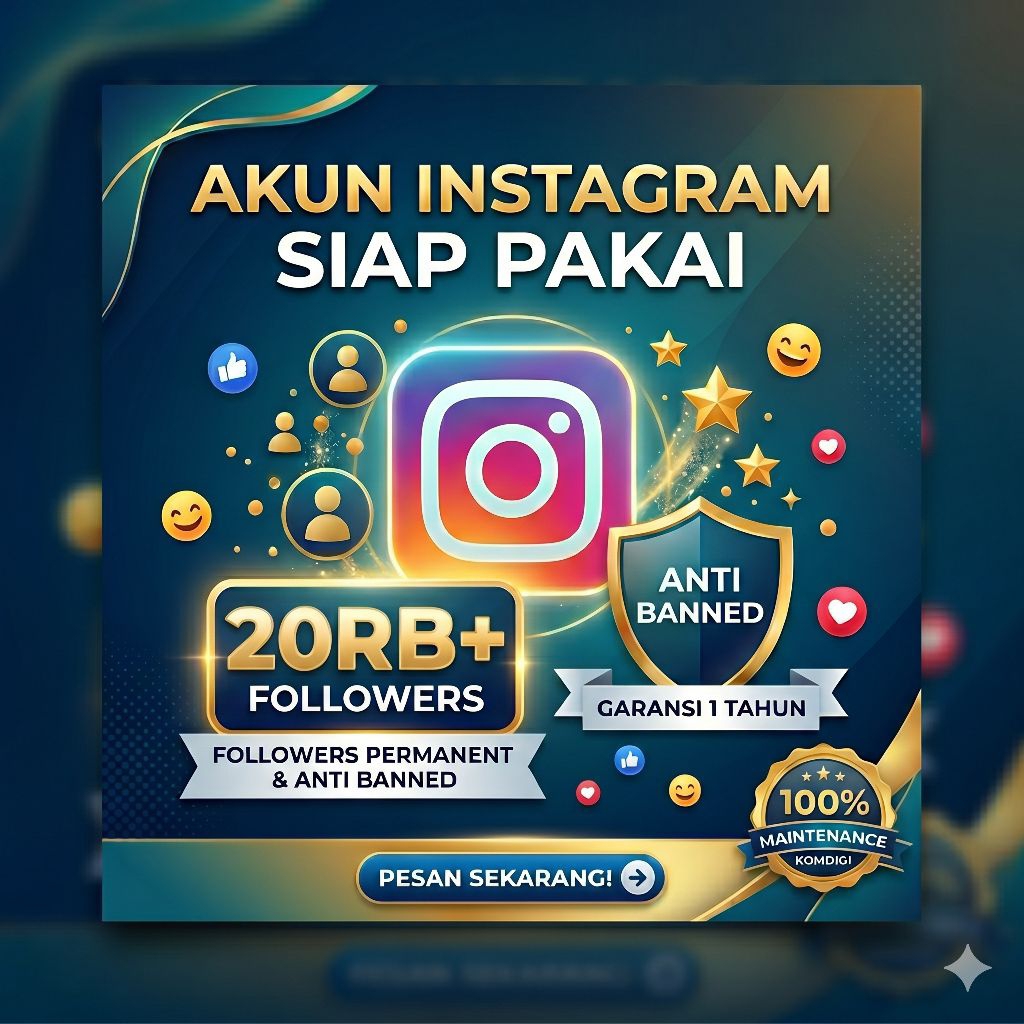 AKUN INSTAGRAM IG SIAP PAKAI REAL PERMANENT GARANSI 100%