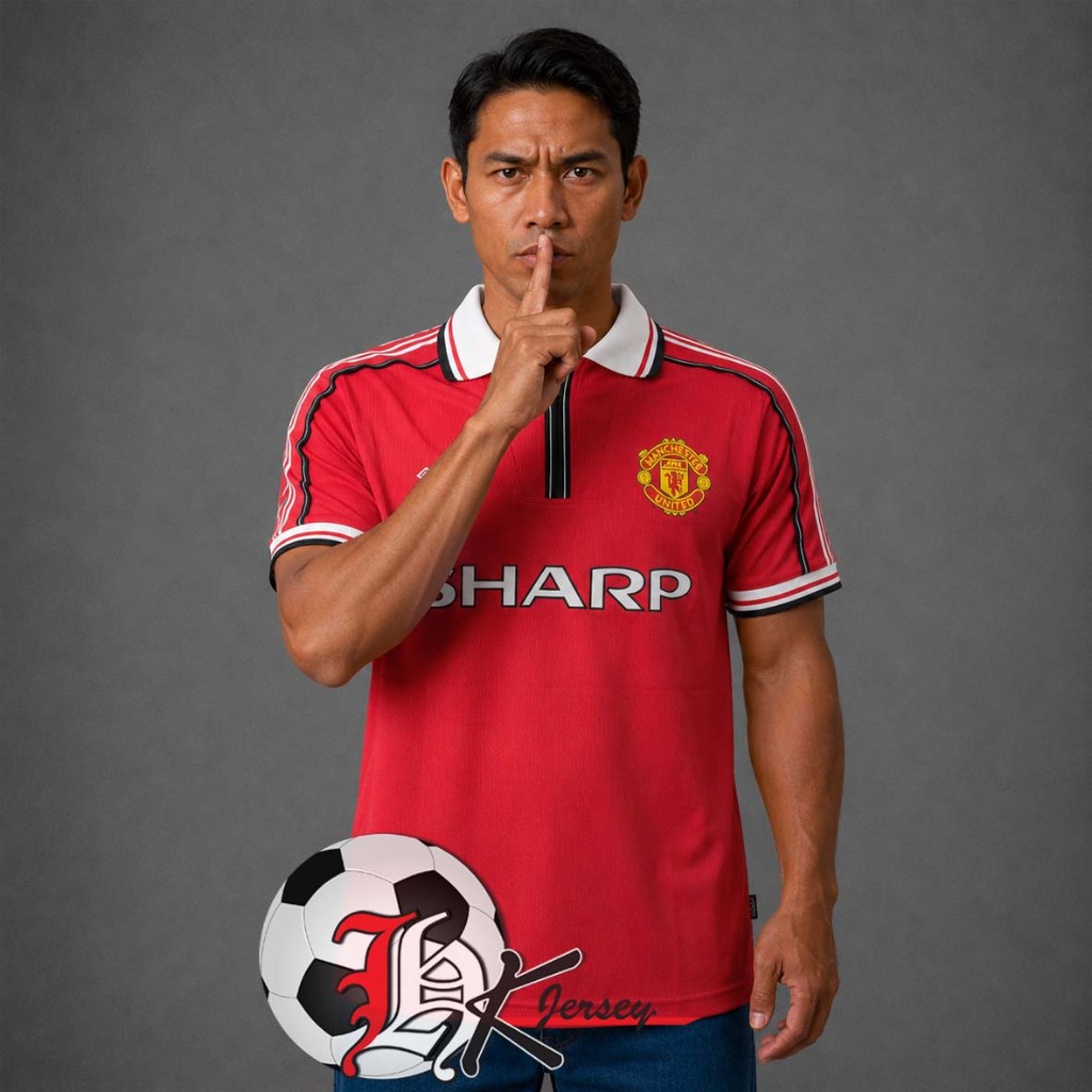JERSEY BOLA RETRO MU HOME 1998 TREBLE WINNERS