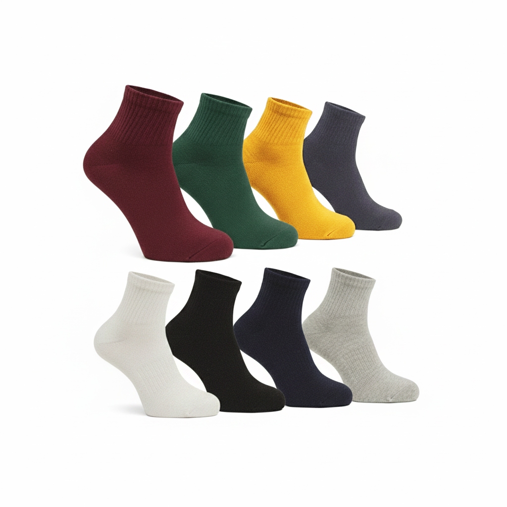 KOS KQ - KAOS KAKI PENDEK ANKLE POLOS BASIC UNISEX PREMIUM