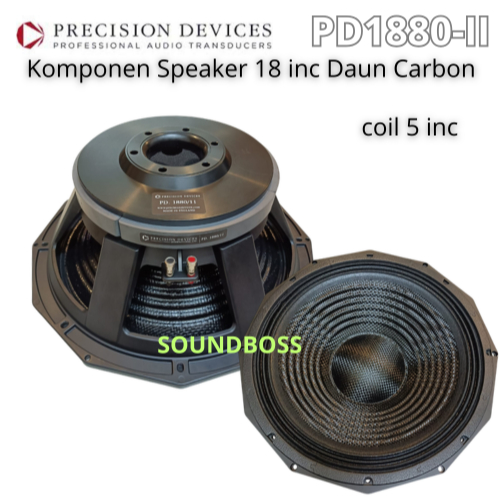 Komponen Speaker 18 inc DAUN CARBON Speaker Komponen 18 inc Speaker PD1880-II daun carbon COIL 5 inc