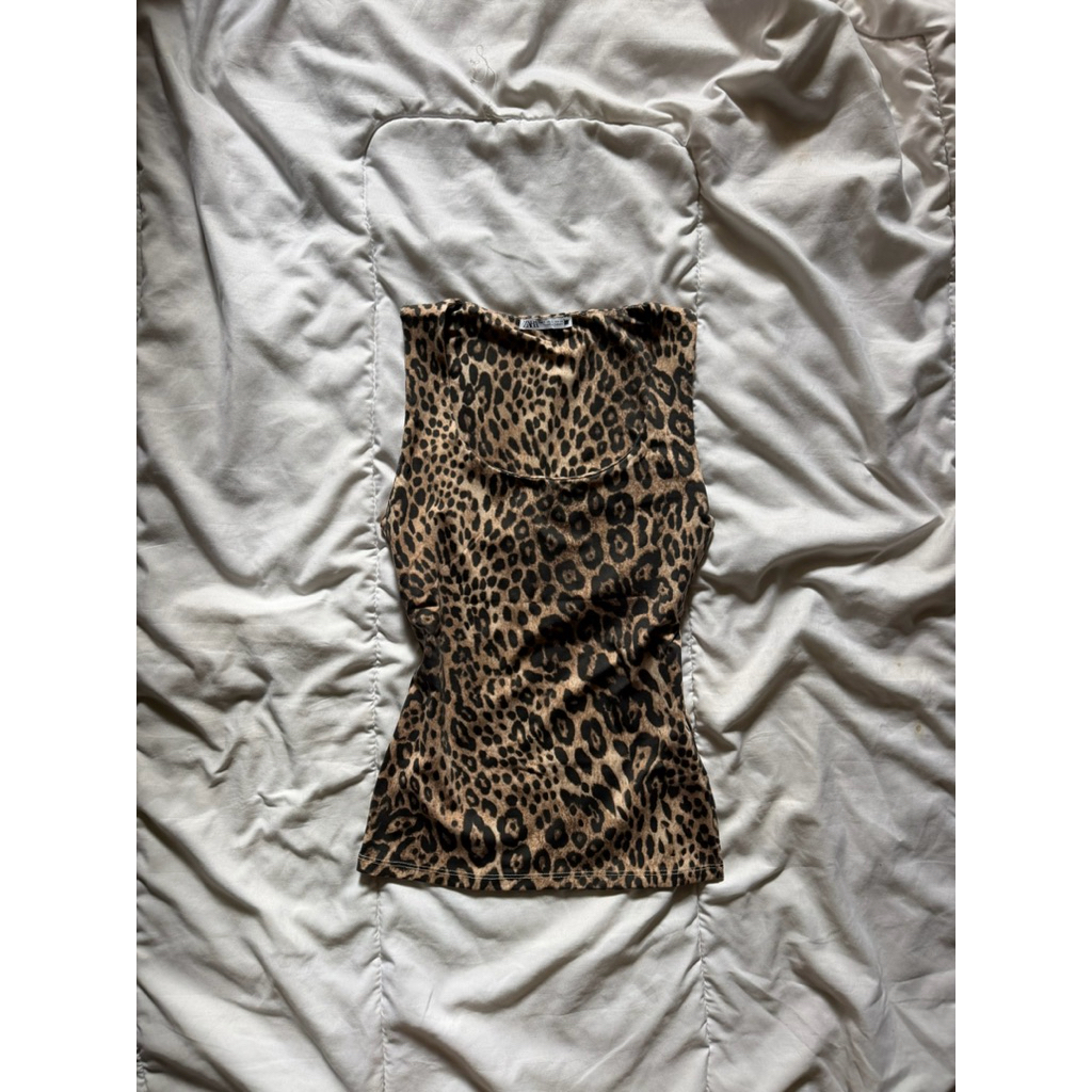Zara leopard tank leopard top leopard camisole