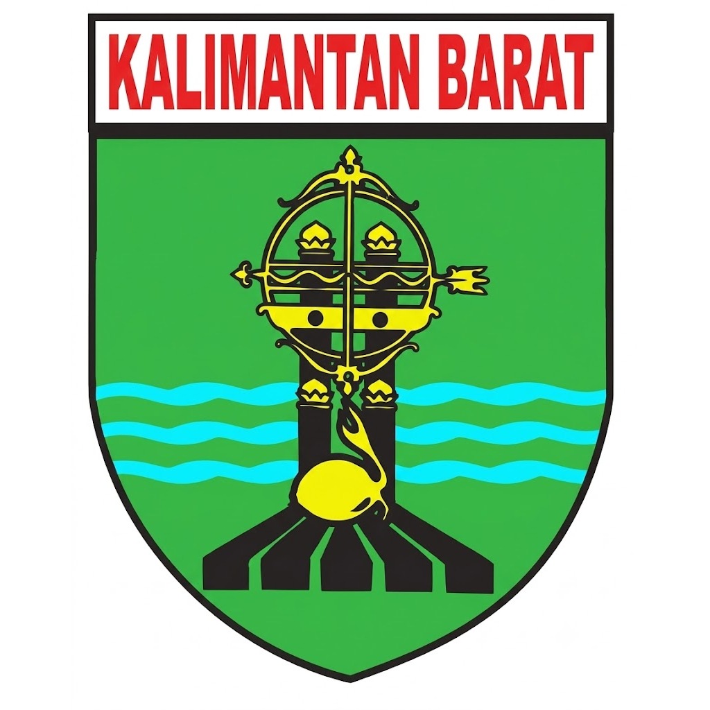Badge Sublim / Woven  Kwartir Daerah Kwarda Kalimantan Barat  Pramuka - Proskostore