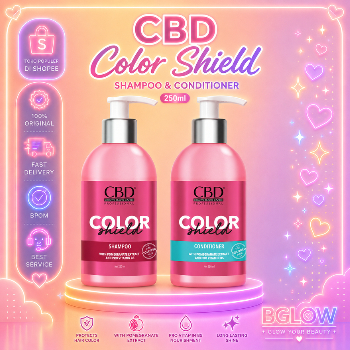 CBD Color Shield Shampoo Conditioner 250ml untuk Rambut  rambut kusut kasar freezy lembut wangi luru