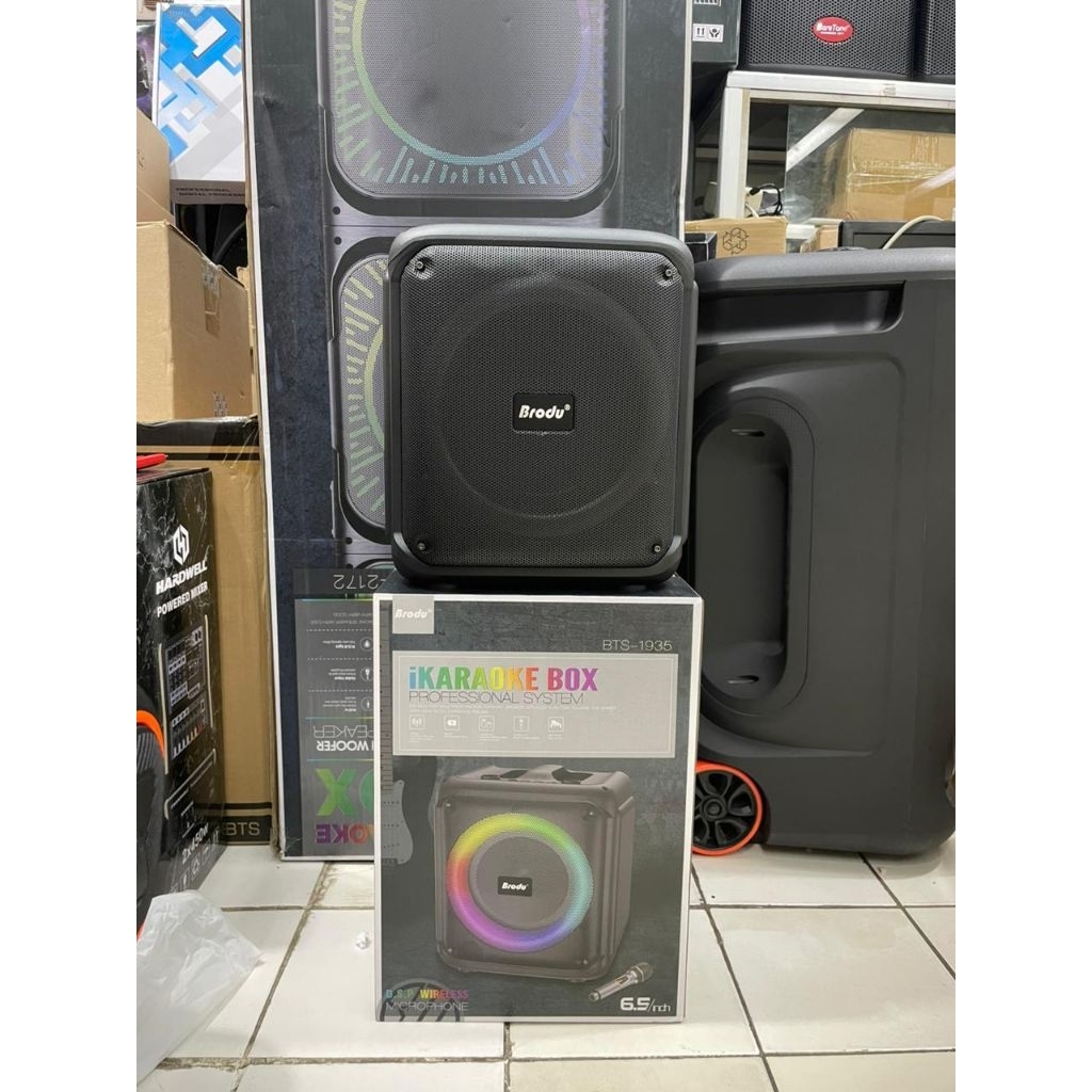 Brodu iKaraoke Box BTS-1935 Speaker Karaoke Portable Bluetooth + Wireless Mic