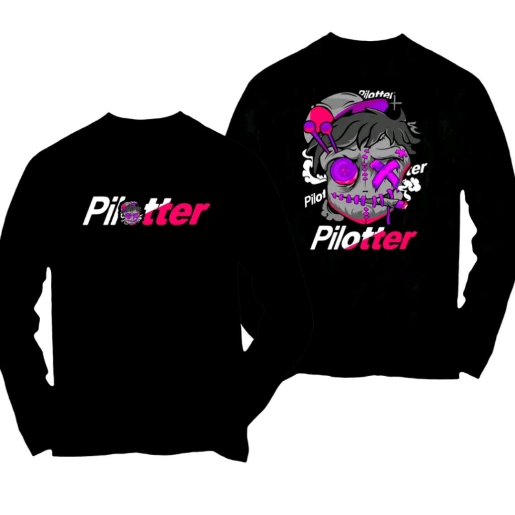 Kaos Distro Lengan panjang Pilotter T-shirt/unisex