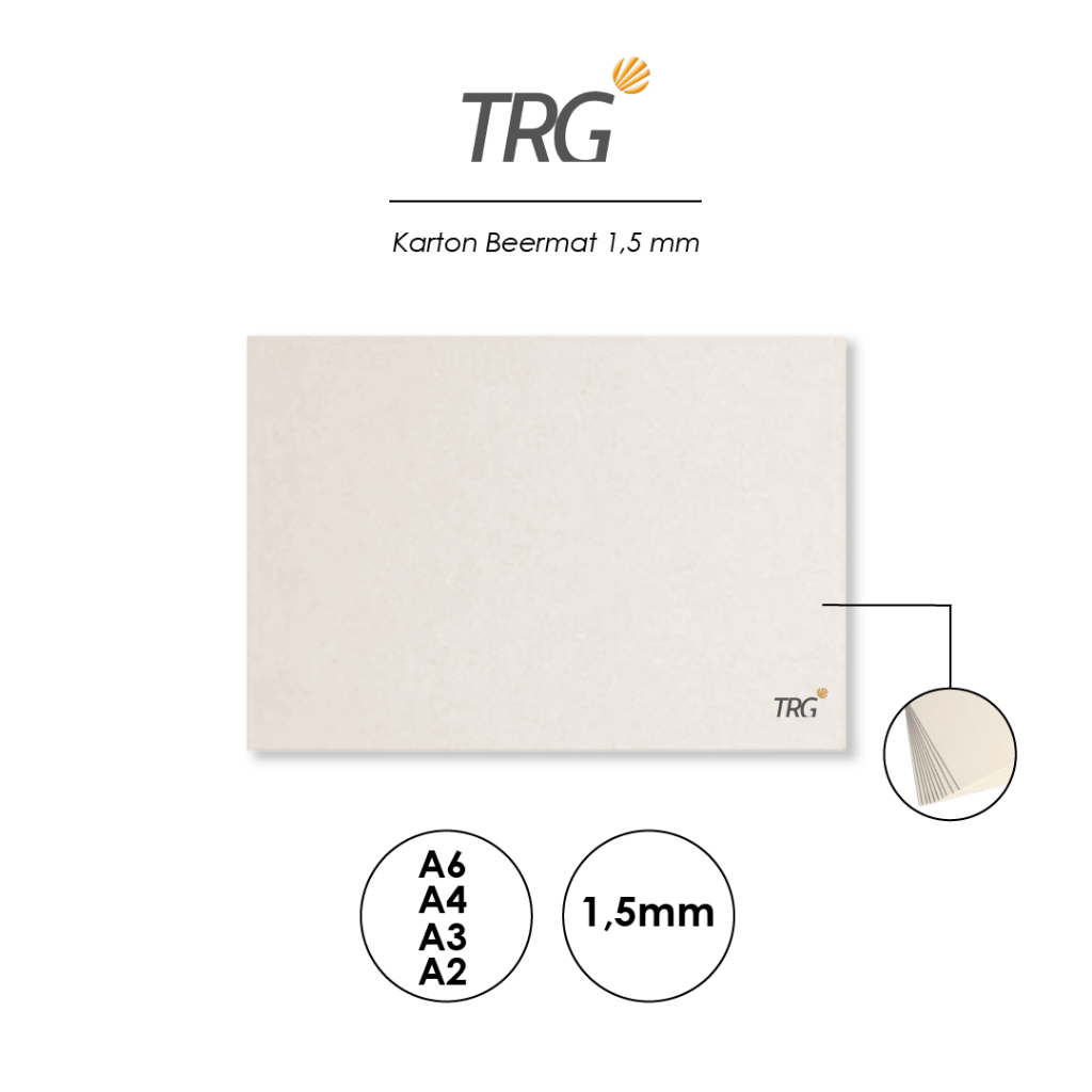 TRG Kertas Karton Beermat Tebal 1.5mm Ukuran A4 A3 A2 - Birmet Beermatt 1,5 mm Gantungan Parfum Mobi