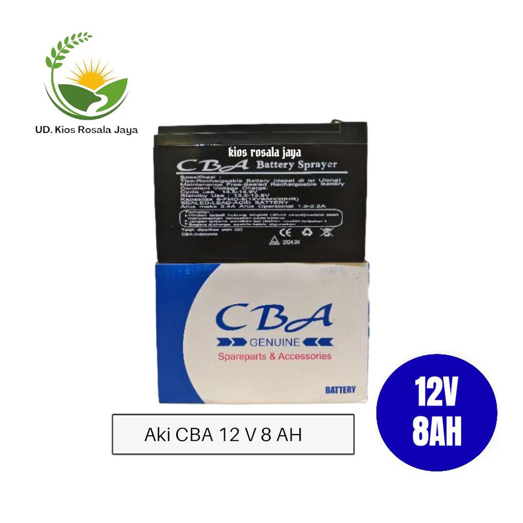 Aki Battery CBA Aki Sprayer  8AH - 12V / 20 HR