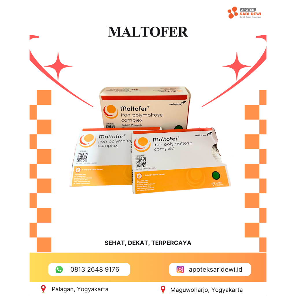 Maltofer Tablet - Suplemen Zat Besi Anti Anemia & Defisiensi Zat Besi [ORIGINAL]