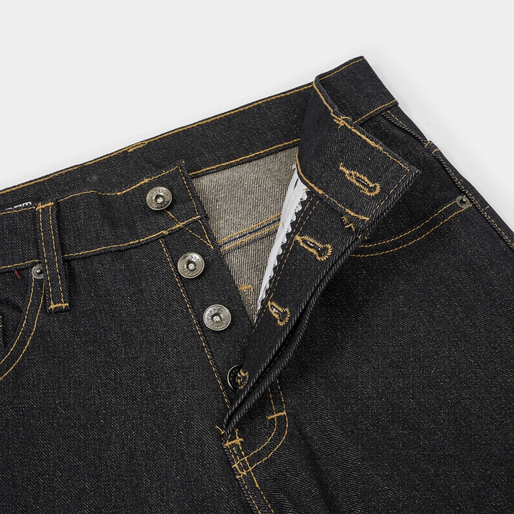 Celana Jeans Raw Denim 15oz Panjang Pria Shell Stitch 26 - 34