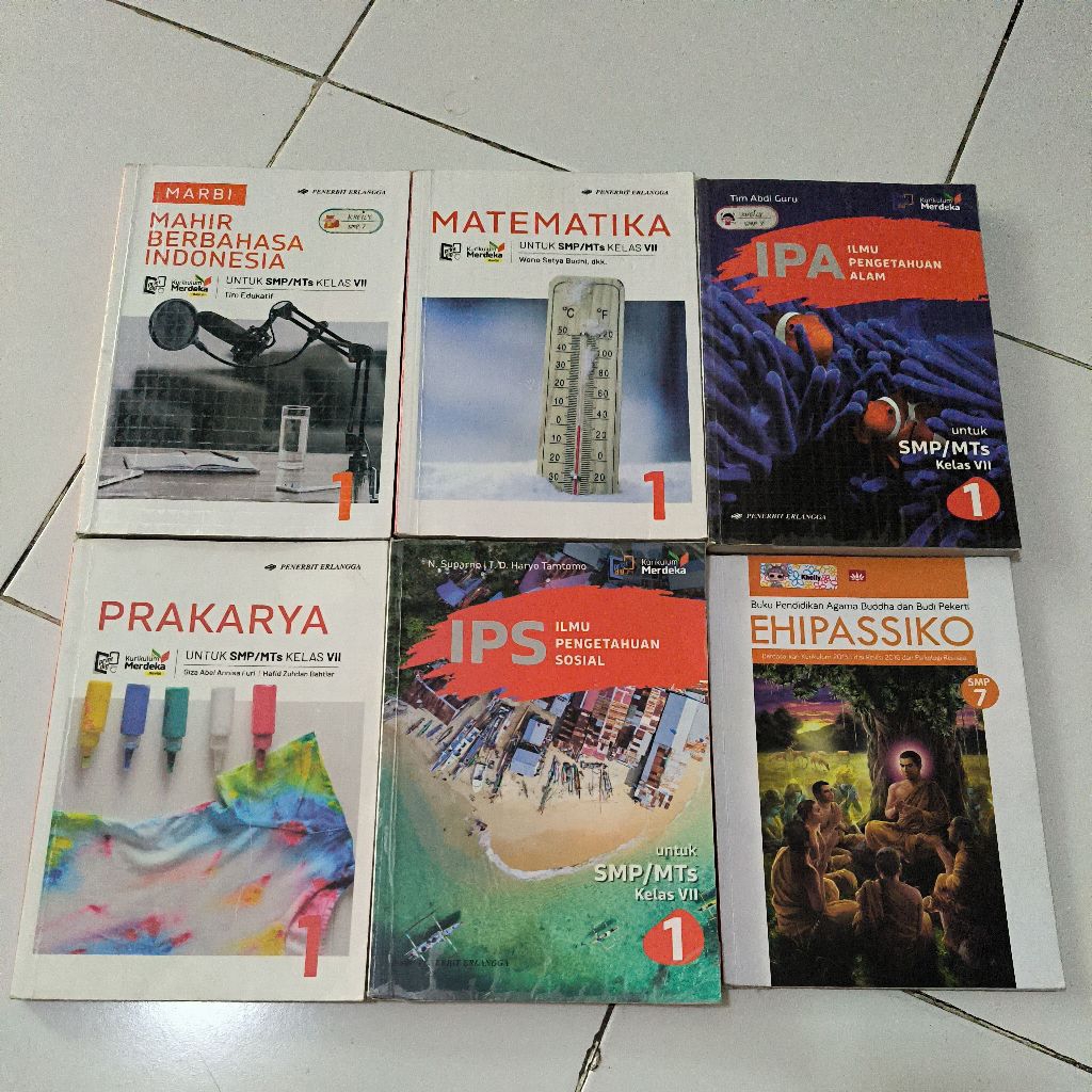 buku bekas kelas 7 SMP I erlangga