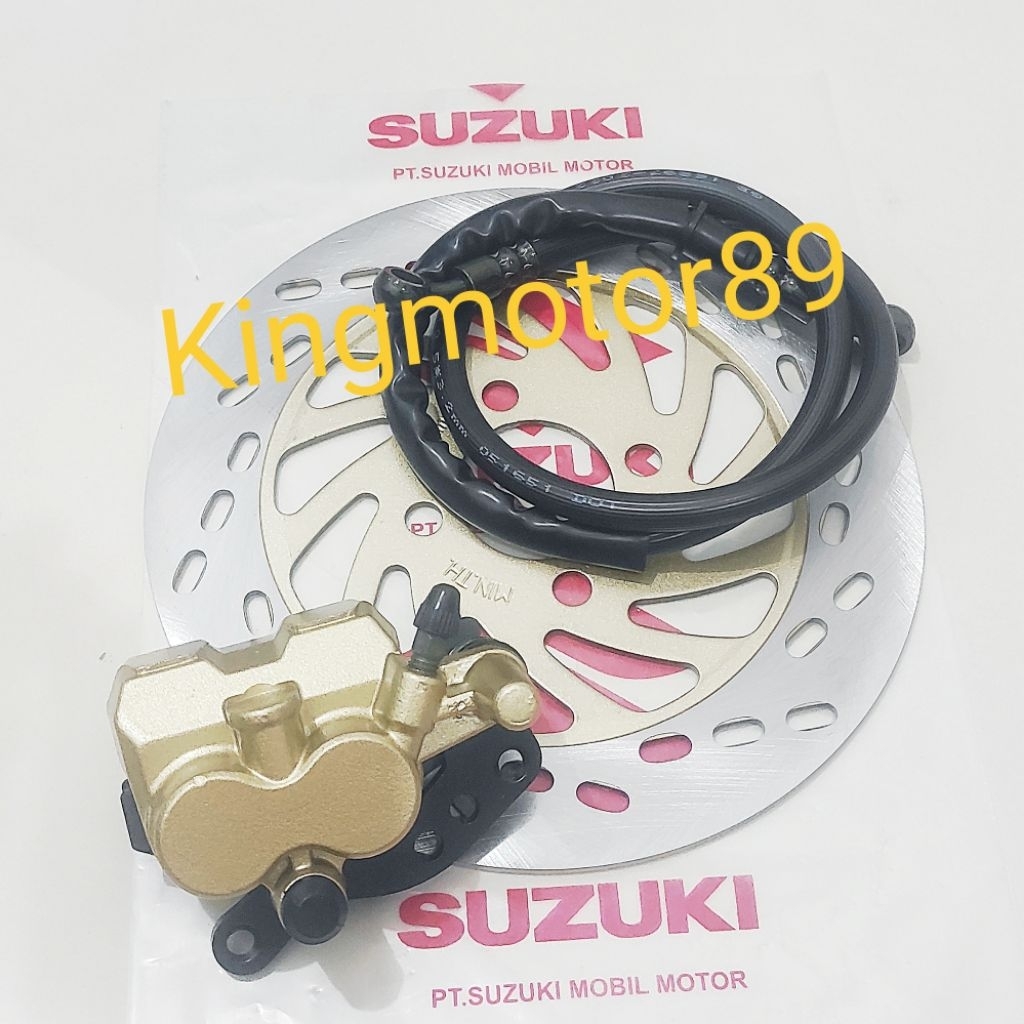 Piringan Cakram+Kaliper Cakram+Selang Rem Depan Suzuki Shogun 125 R, Shogun Fd, Arashi Velg Jari"