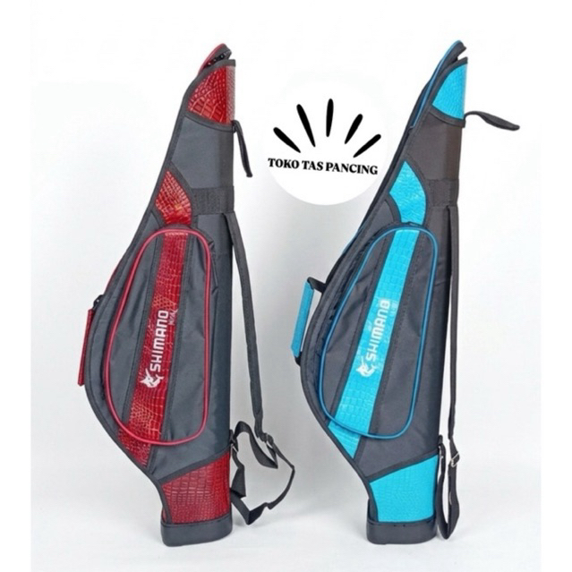 Tas pancing shimano merah premiun kulit anti air 75cm