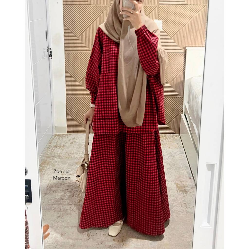 Zoe set gamis dress latasha outfit