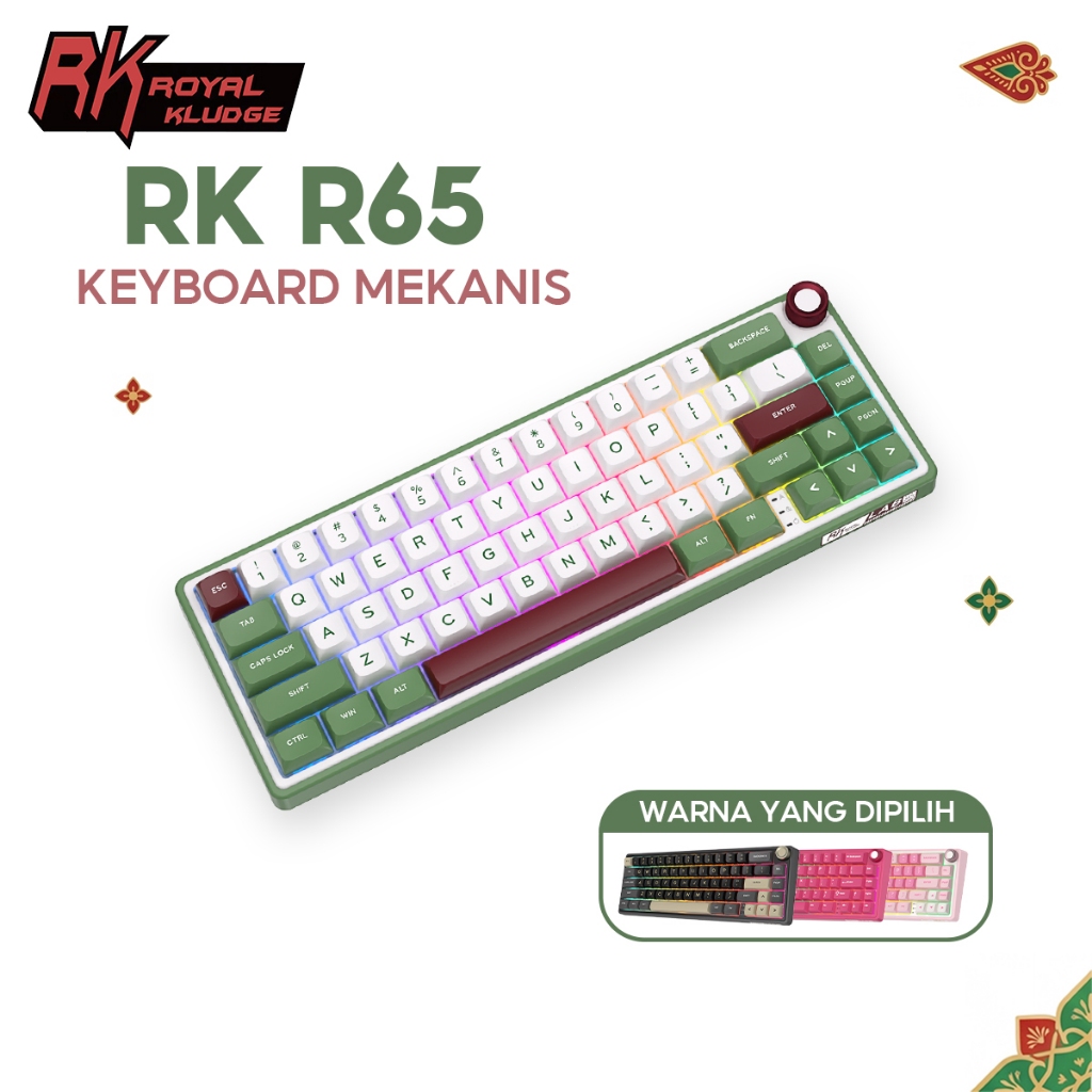 RK ROYAL KLUDGE RK R65 Gasket RGB Hot Swapple Mechanical Keyboard