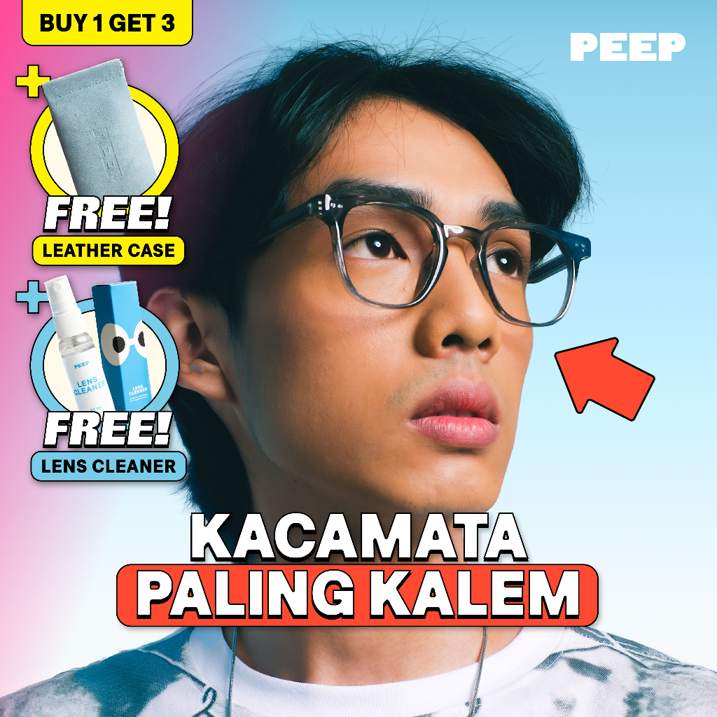 Peep Eyewear - Cliff Frame Kotak | Kacamata Baca Unisex (Minus/Plus/Silinder)