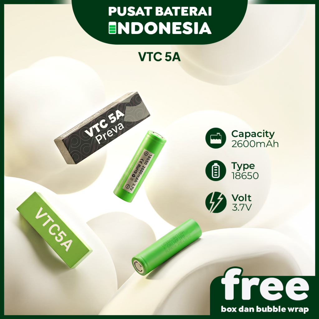 BATERAI VTC 5A BATERAI 18650 VTC5A BATTERY