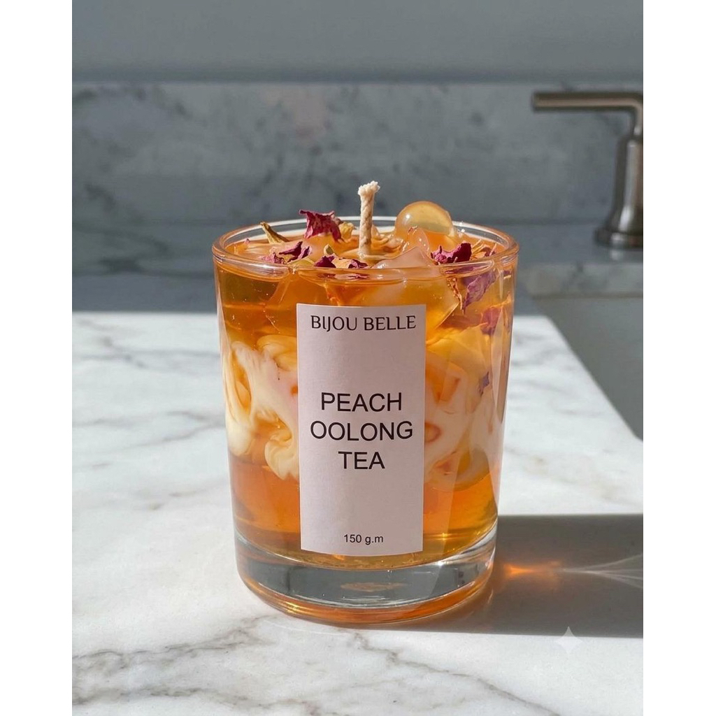 lilin aromaterapi peach oolong tea